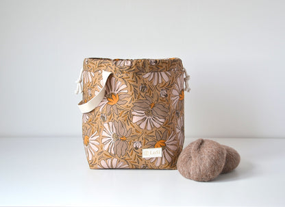 Dusty rose beige craft bag