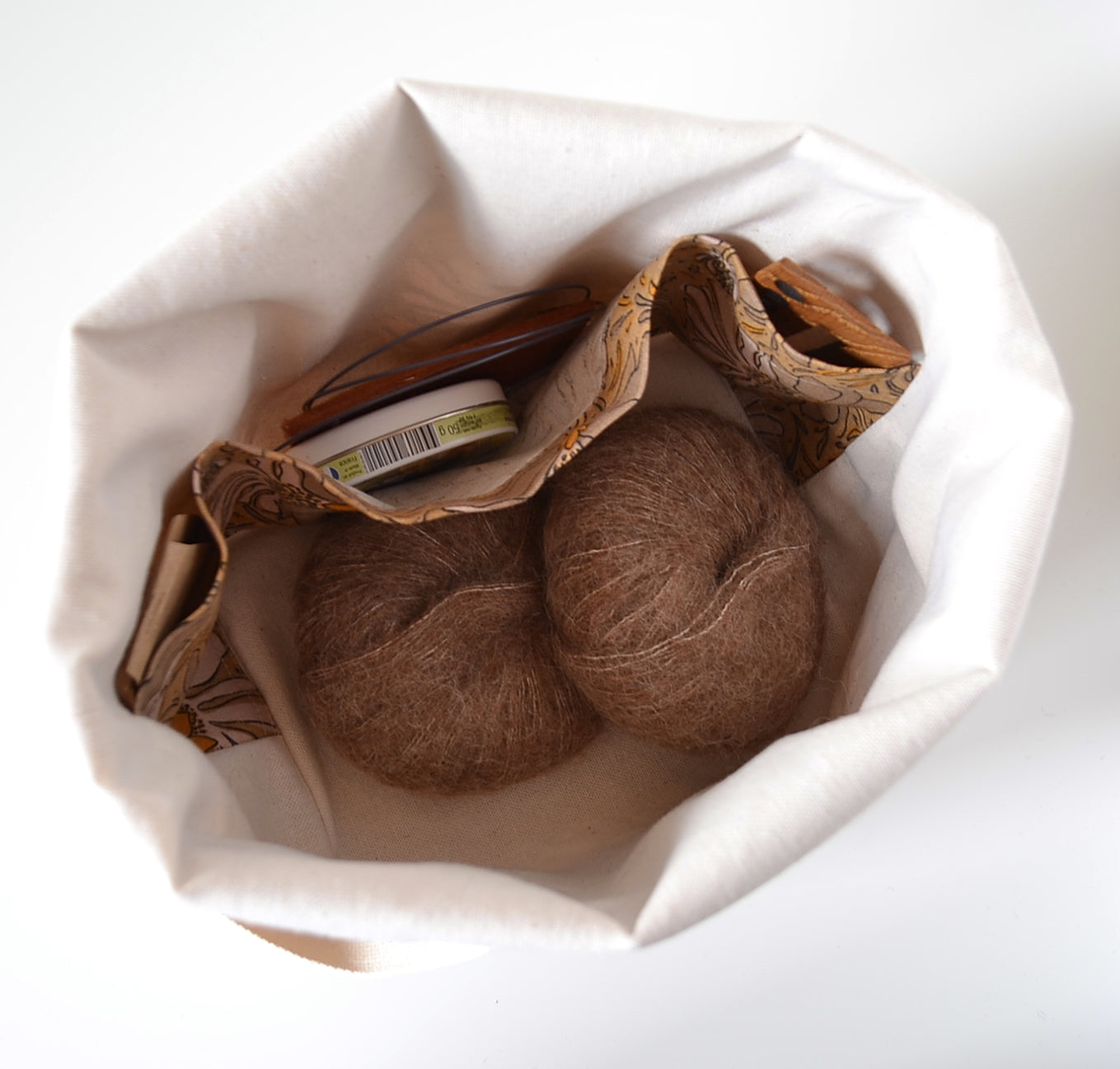 Dusty rose beige craft bag