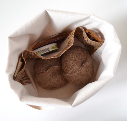 Dusty rose beige craft bag