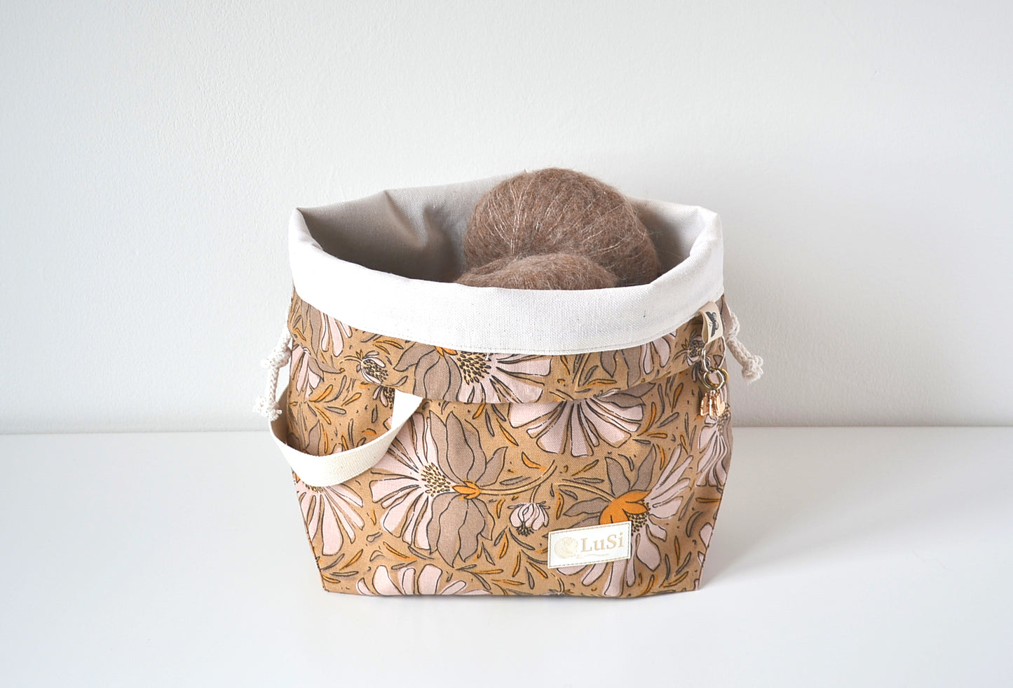 Dusty rose beige craft bag