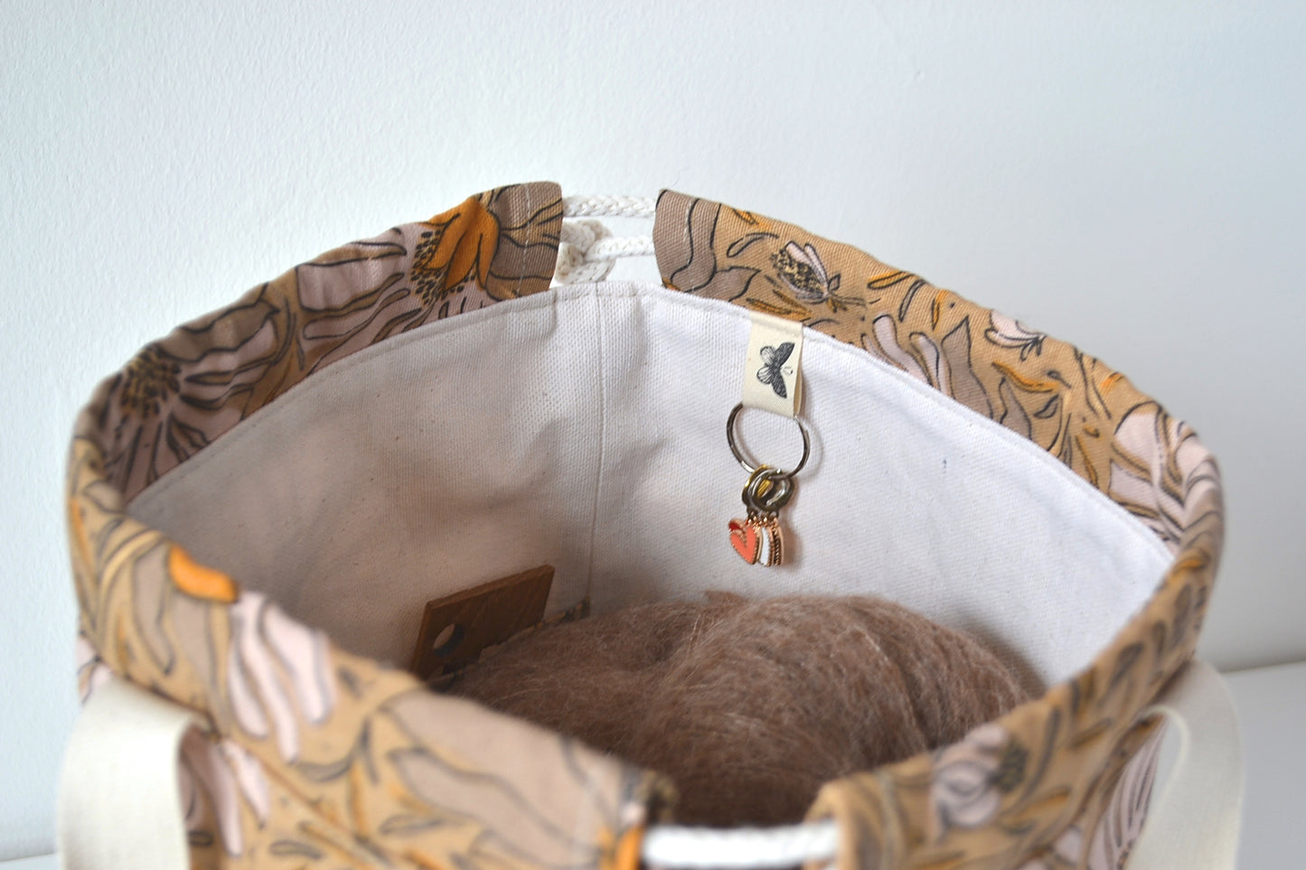 Dusty rose beige craft bag