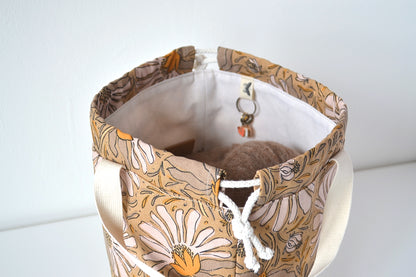 Dusty rose beige craft bag