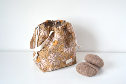 Dusty rose beige craft bag