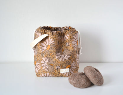 Dusty rose beige craft bag