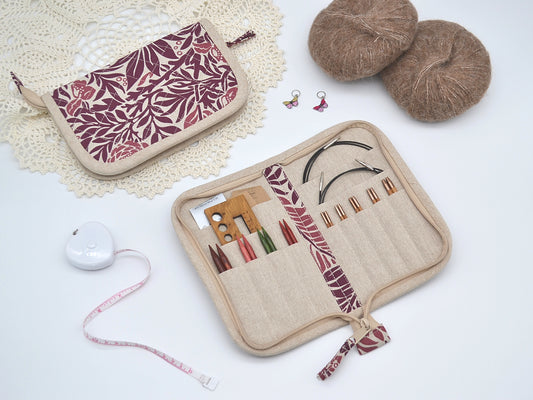 Etui zapinane na zamek / Marsala