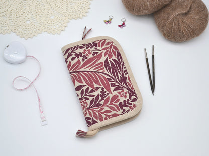Etui zapinane na zamek / Marsala