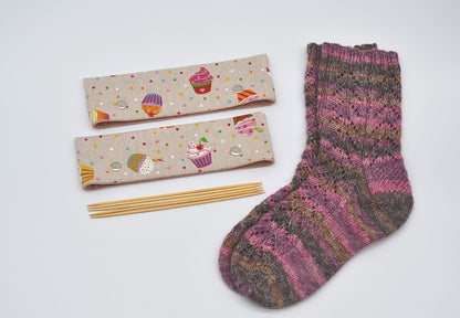 Etui / Ochraniacz na druty skarpetkowe 20cm Cupcakes