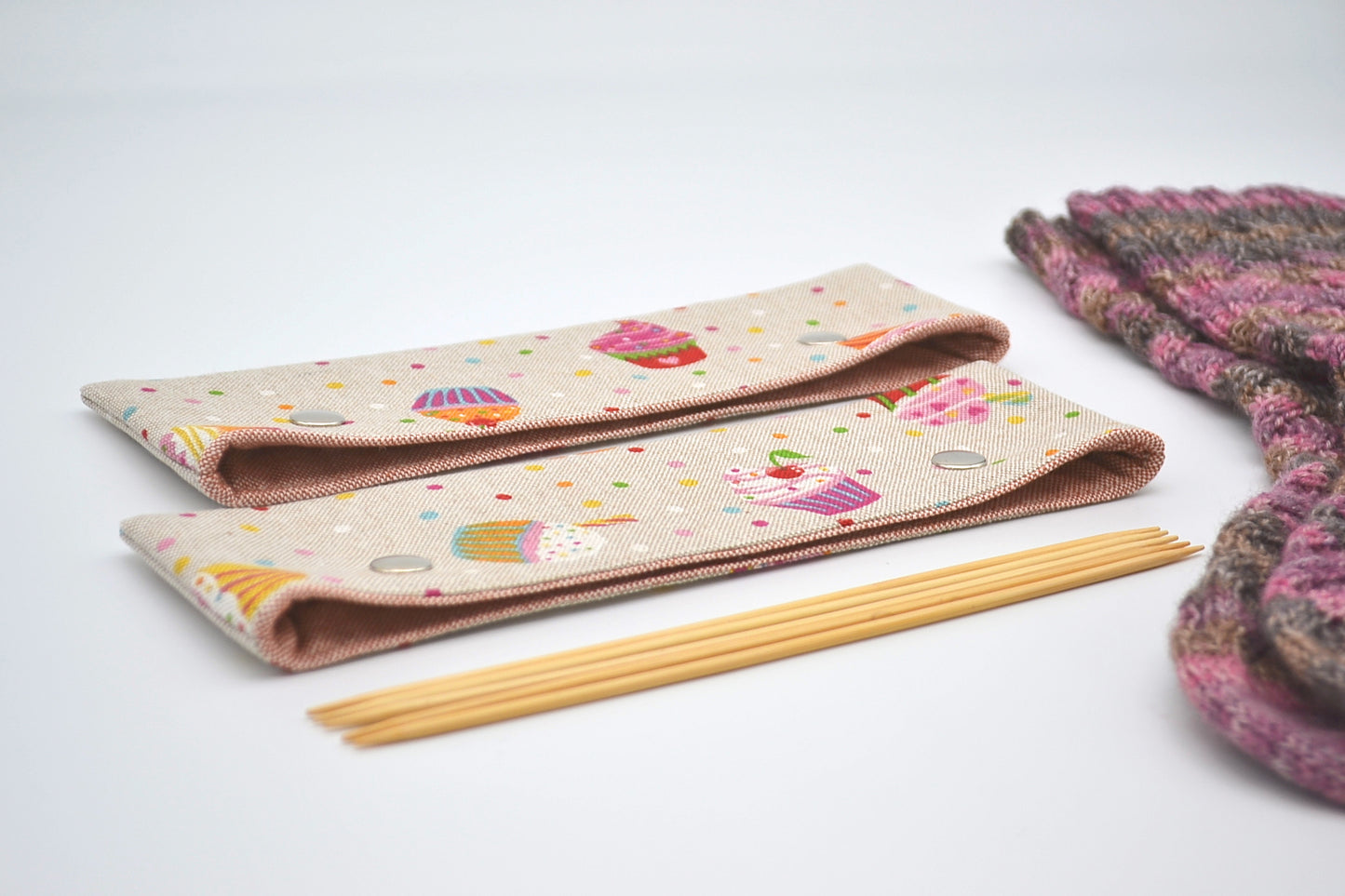 Etui / Ochraniacz na druty skarpetkowe 20cm Cupcakes