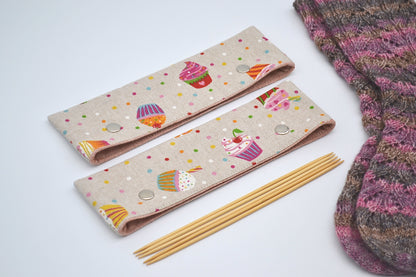 Etui / Ochraniacz na druty skarpetkowe 20cm Cupcakes