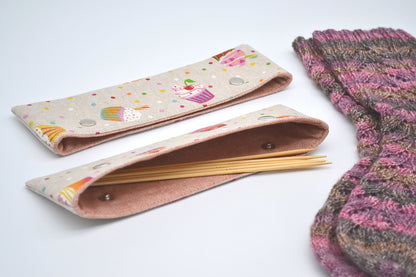 Etui / Ochraniacz na druty skarpetkowe 20cm Cupcakes
