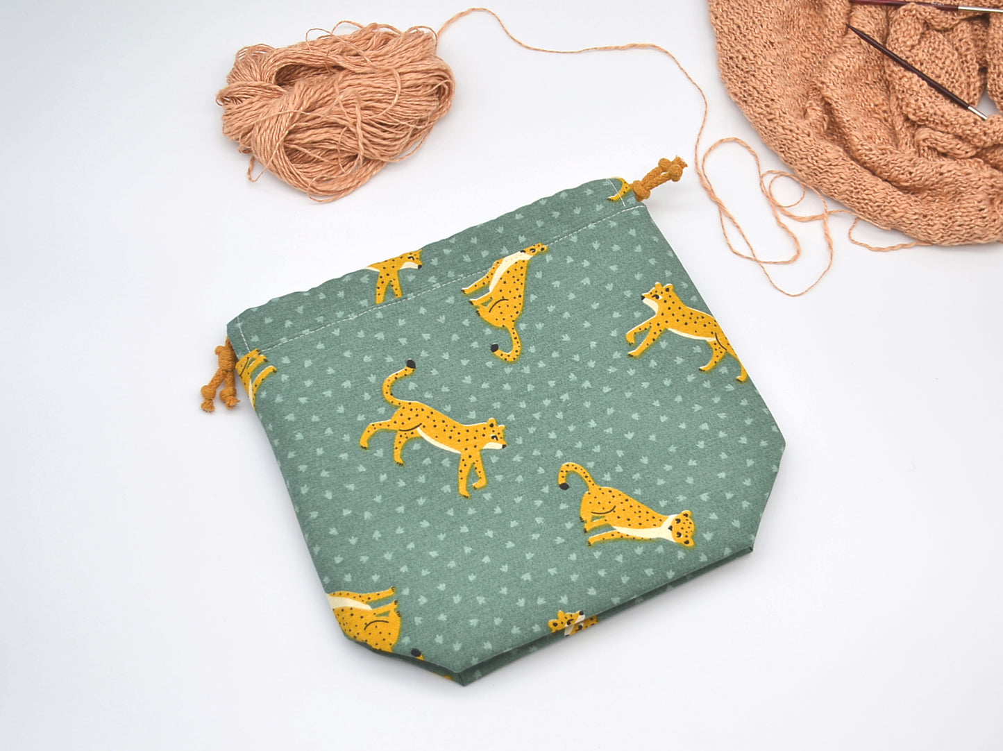 Torba-worek na włóczki Panterki