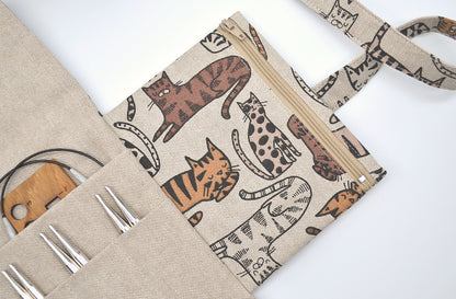 Etui na druty wymienne i na żyłce Koty