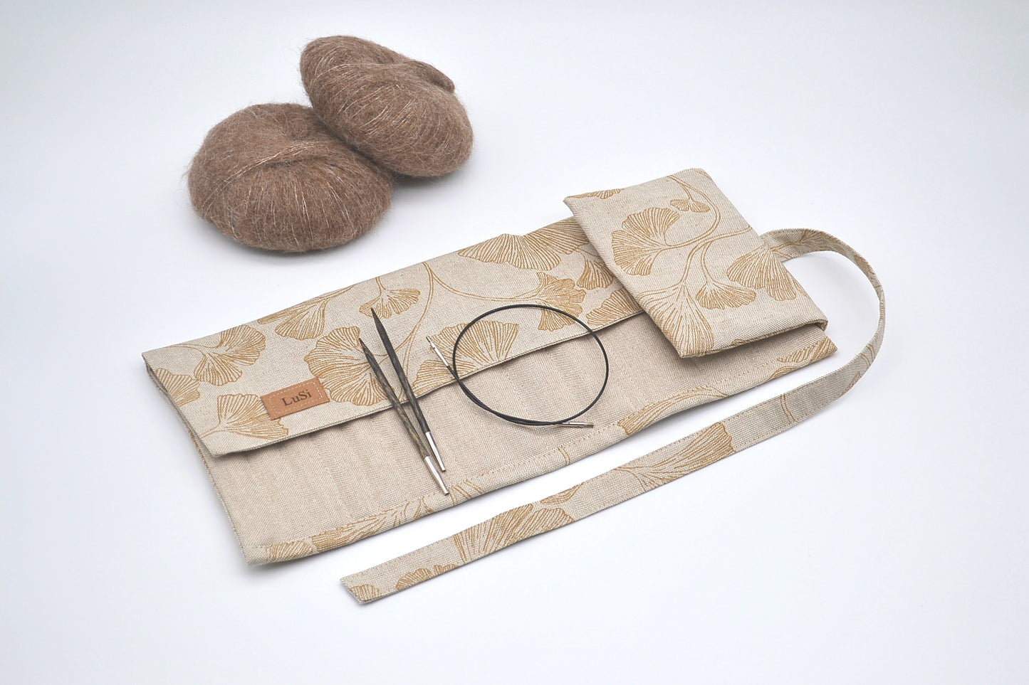 Etui na druty Liście miłorzębu szarego