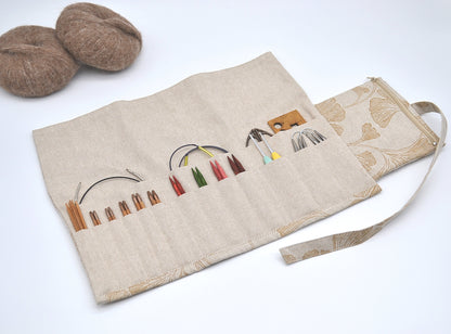 Etui na druty Liście miłorzębu szarego