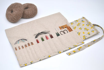 Etui na druty wymienione i na żyłce z cytrynkami