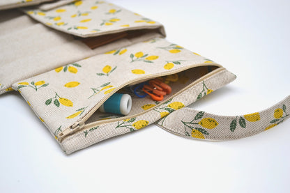 Etui na druty wymienione i na żyłce z cytrynkami