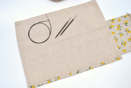 Etui na druty wymienione i na żyłce z cytrynkami