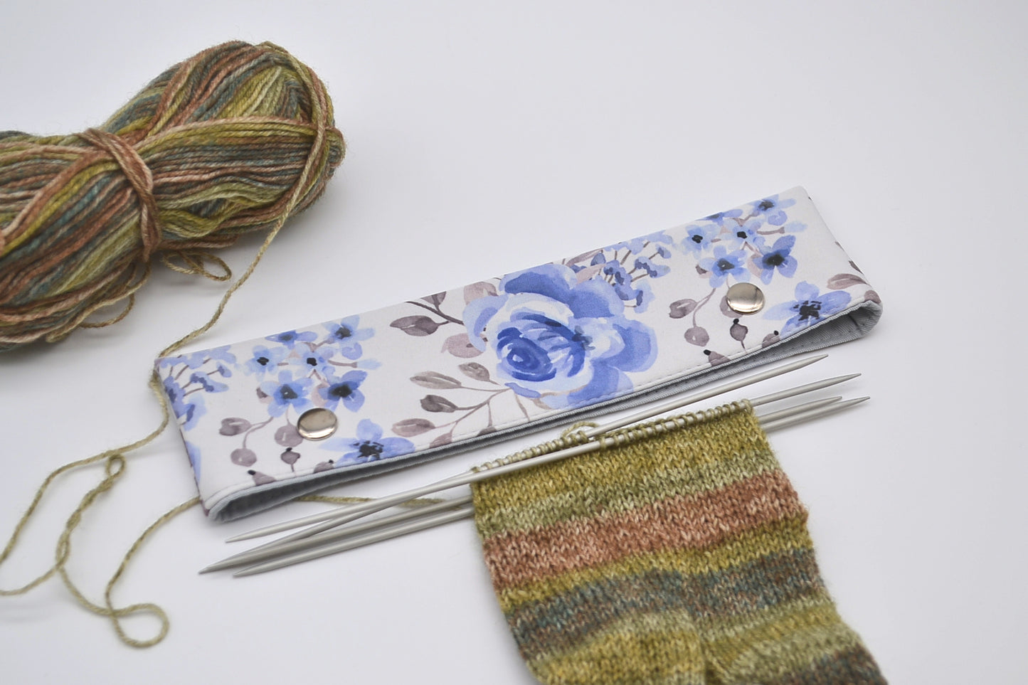 Etui na Druty Skarpetkowe 20cm Kwiaty