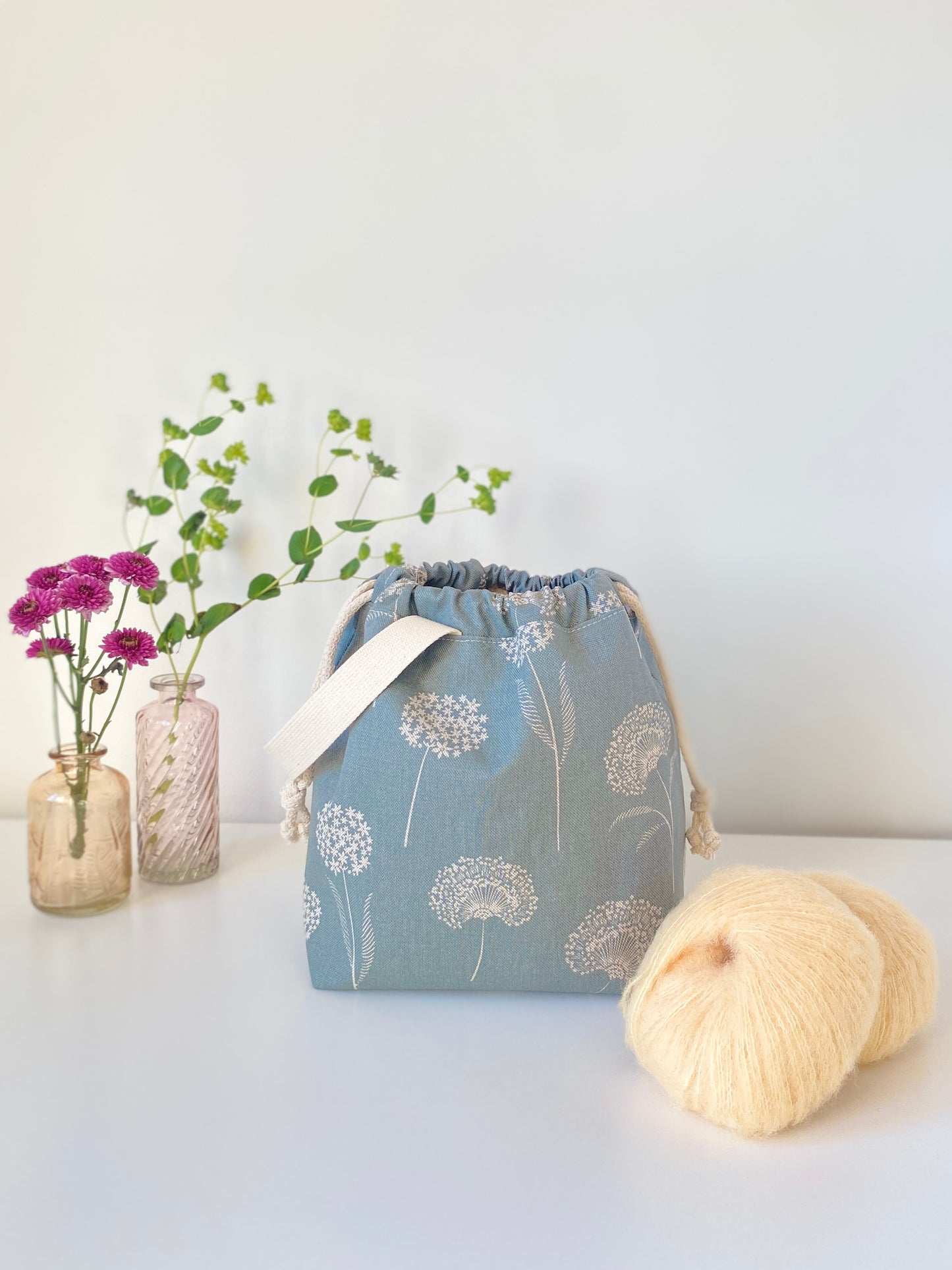 Dusty rose beige craft bag