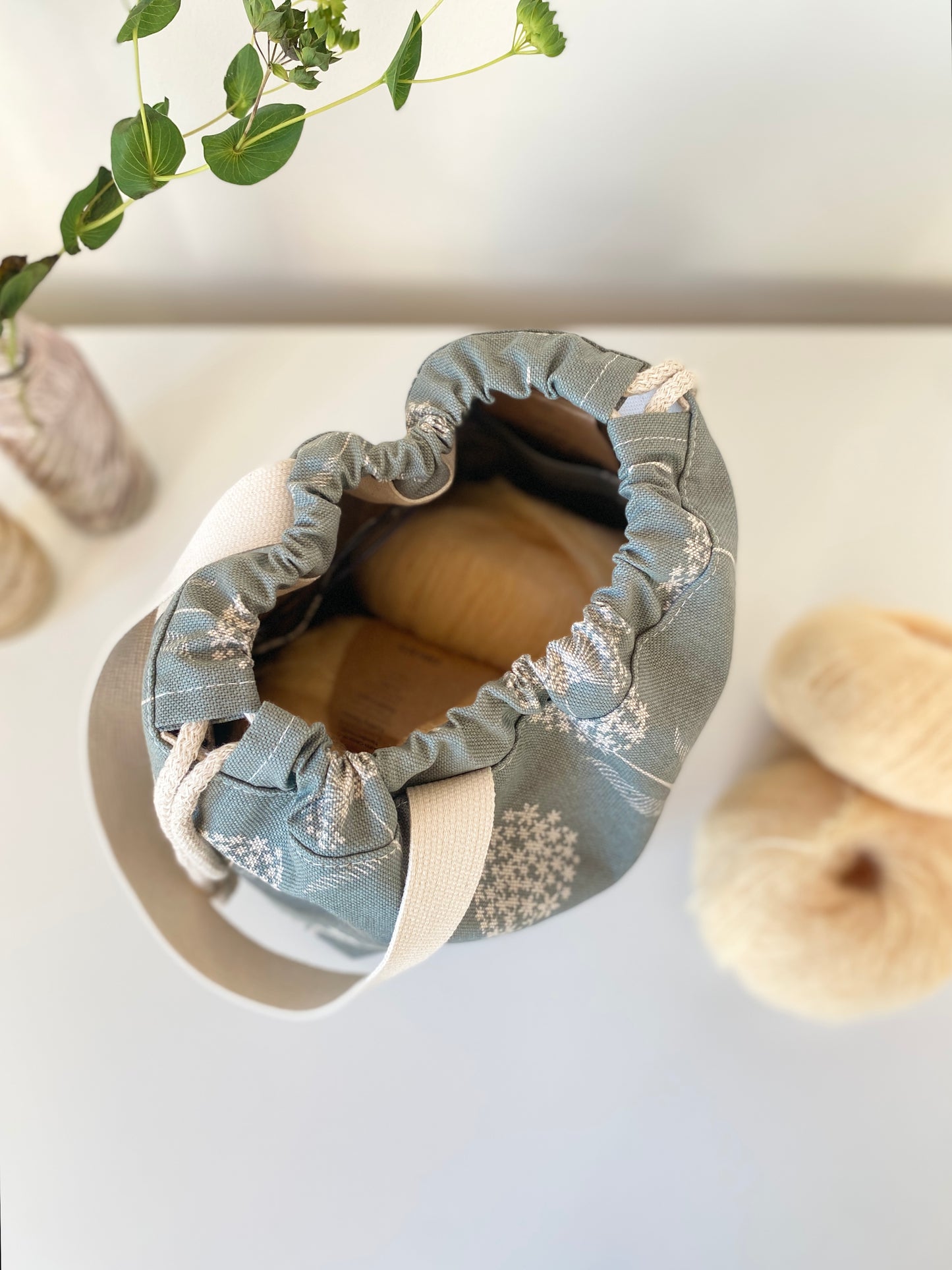 Dusty rose beige craft bag