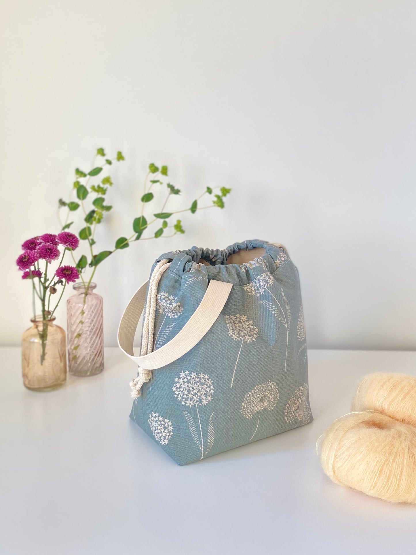 Dusty rose beige craft bag