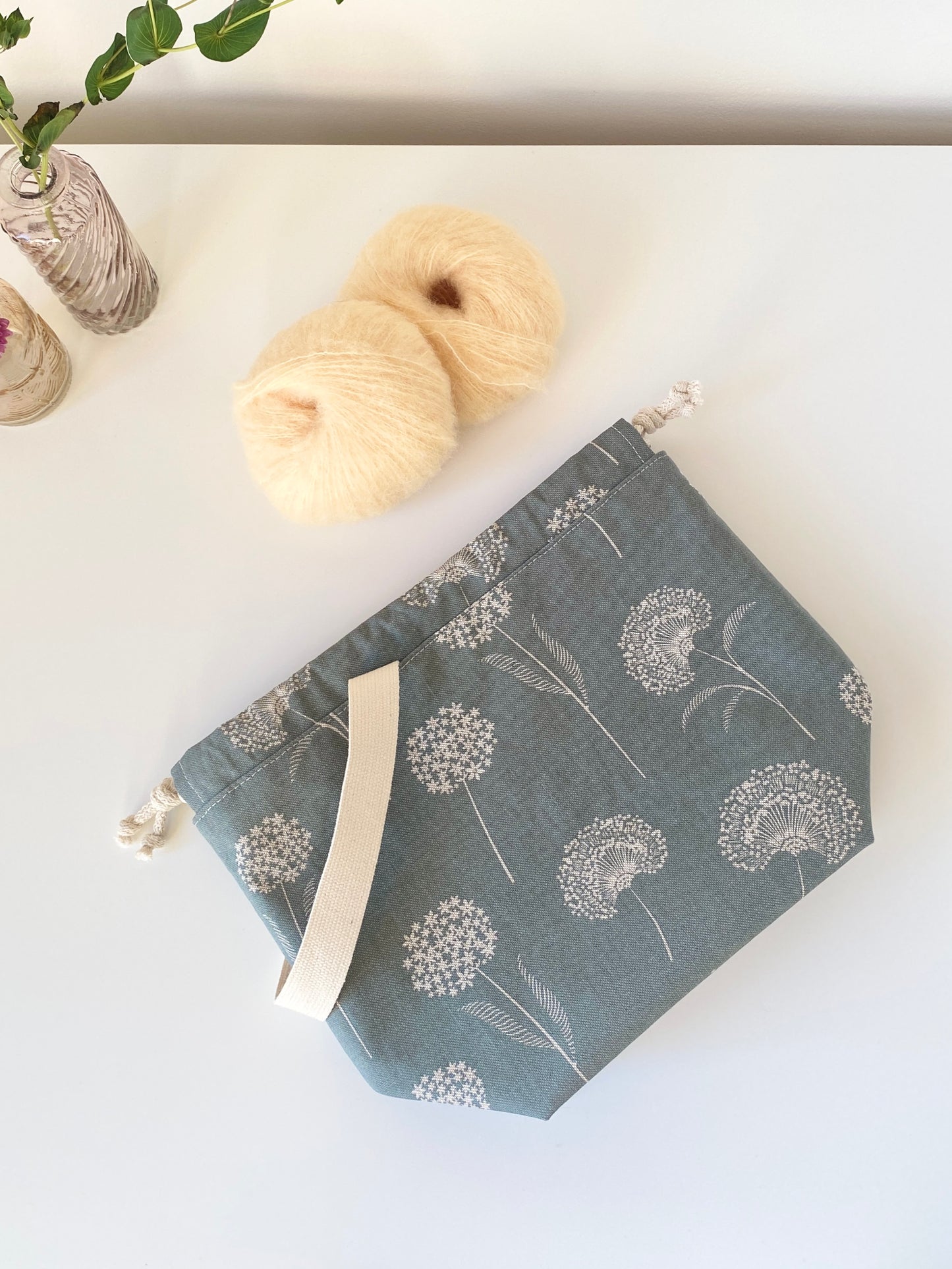 Dusty rose beige craft bag