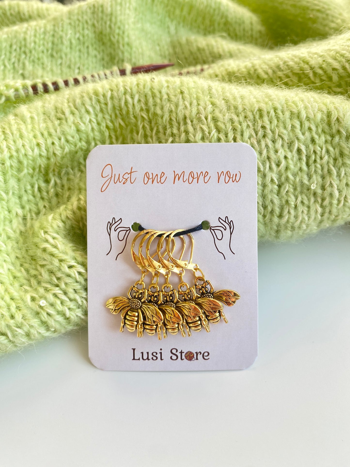 5 szt. znaczników oczek Pszczołka/Bee Stitch Markers