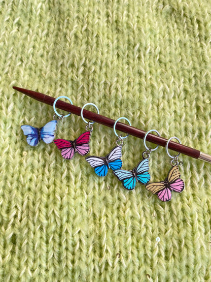 5 szt. znaczników oczek Motyli/Butterfly Stitch Markers