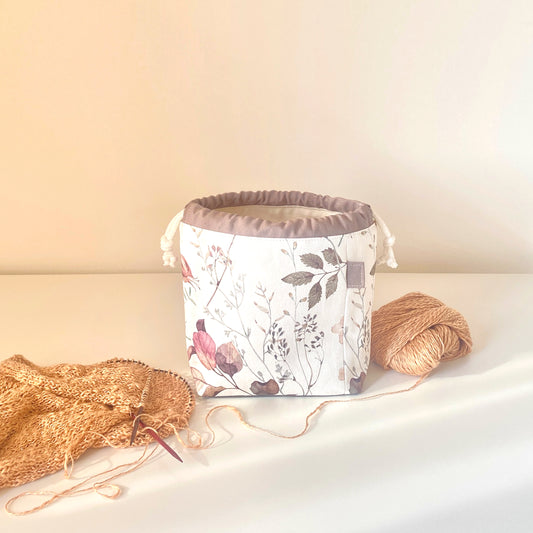 Torba-worek na włóczki Suszone kwiaty