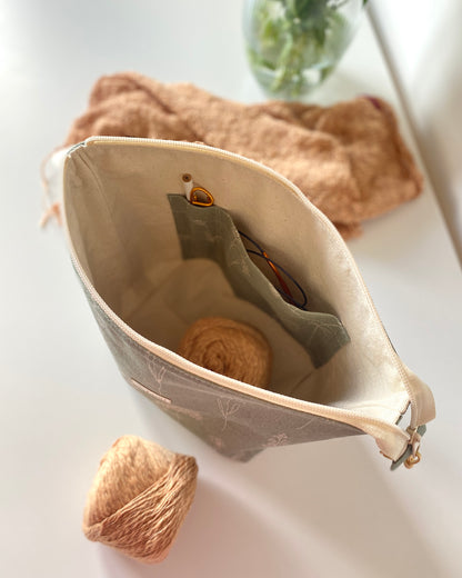 Dusty rose beige craft bag