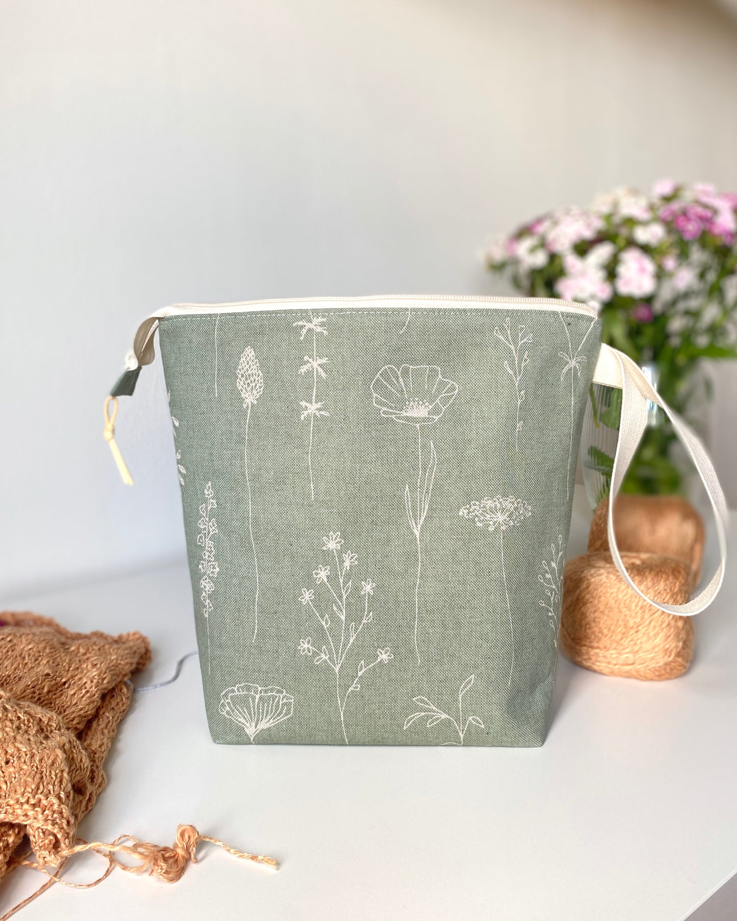 Dusty rose beige craft bag
