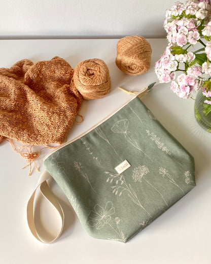 Dusty rose beige craft bag