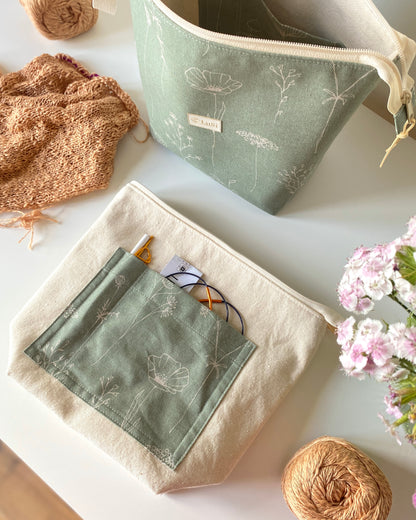 Dusty rose beige craft bag