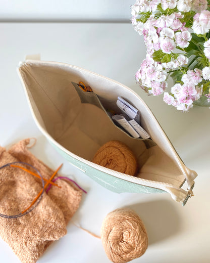 Dusty rose beige craft bag